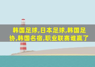 韩国足球,日本足球,韩国足协,韩国名宿,职业联赛谁赢了